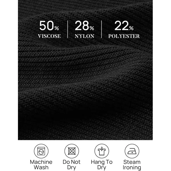 imageZESICA Womens Fall Mock Neck Cropped Sweater 2024 Long Sleeve Soft Ribbed Knit Pullover Jumper TopsBlack