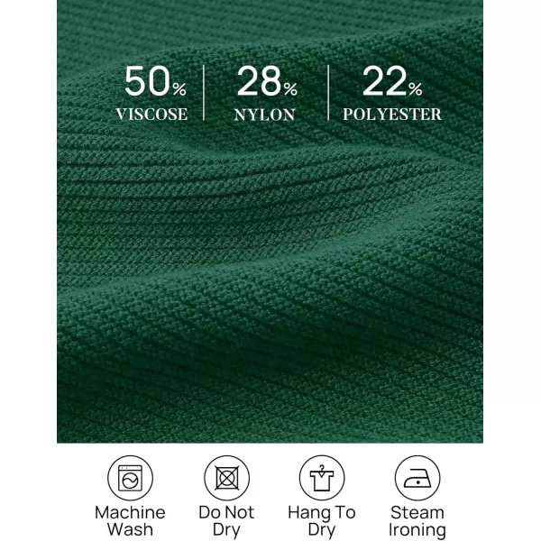 imageZESICA Womens Fall Mock Neck Cropped Sweater 2024 Long Sleeve Soft Ribbed Knit Pullover Jumper TopsDarkgreen
