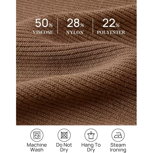 imageZESICA Womens Fall Mock Neck Cropped Sweater 2024 Long Sleeve Soft Ribbed Knit Pullover Jumper TopsKhaki