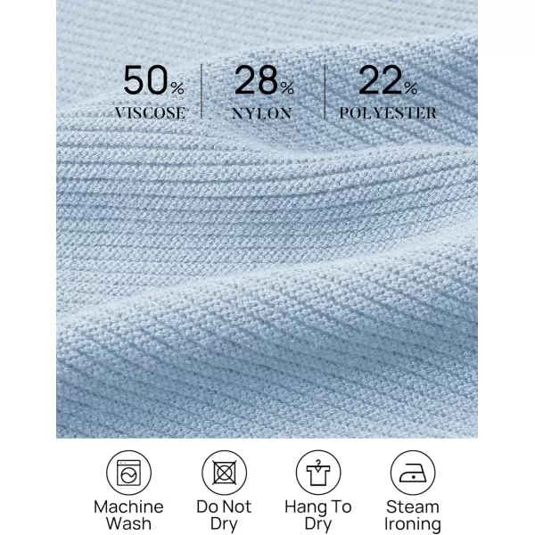 imageZESICA Womens Fall Mock Neck Cropped Sweater 2024 Long Sleeve Soft Ribbed Knit Pullover Jumper TopsLightblue