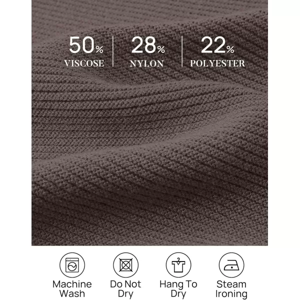 imageZESICA Womens Fall Mock Neck Cropped Sweater 2024 Long Sleeve Soft Ribbed Knit Pullover Jumper TopsNutmeg