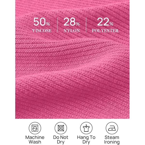 imageZESICA Womens Fall Mock Neck Cropped Sweater 2024 Long Sleeve Soft Ribbed Knit Pullover Jumper TopsRose