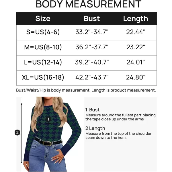 imageZESICA Womens Fall Sweaters Long Sleeve Crewneck Color Block Knit Slim Fitted Pullover TopsBluish Green