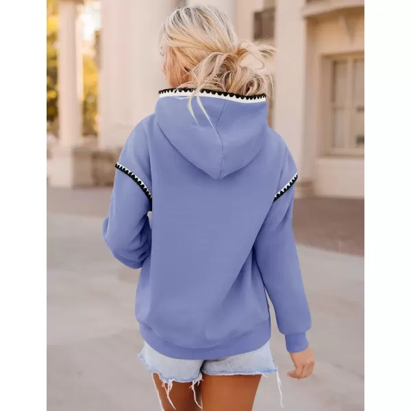 imageZESICA Womens Oversized Sweatshirts Fleece Hoodies Long Sleeve Pullover Fall Outfits with PocketDustyblue