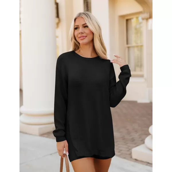 imageZESICA Womens Two Piece Sweater Lounge Sets 2024 Fall Casual Knit Trendy Tunic and Shorts OutfitsBlack