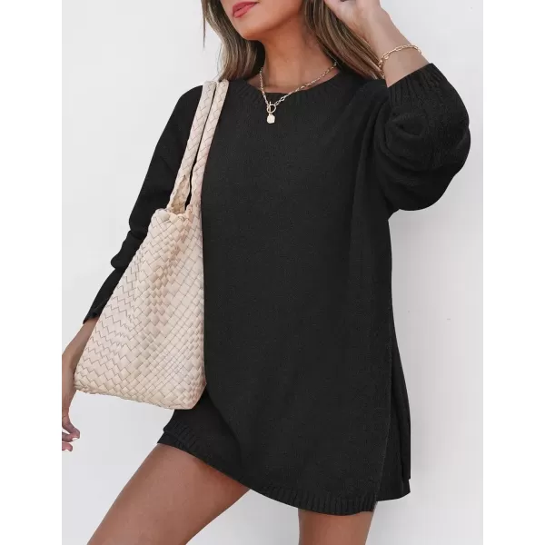 imageZESICA Womens Two Piece Sweater Lounge Sets 2024 Fall Casual Knit Trendy Tunic and Shorts OutfitsBlack