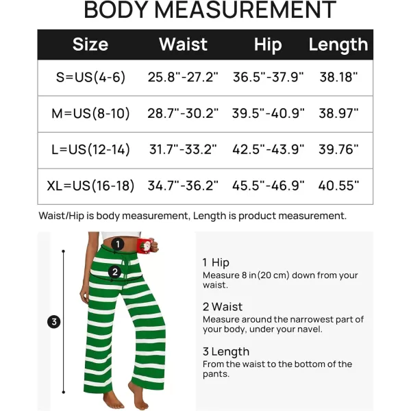 imageZESICA Womens Casual Striped Wide Leg Pants Elastic Waist Drawstring Knit Loose Soft Pajama Lounge Pants Fall ClothesGreen