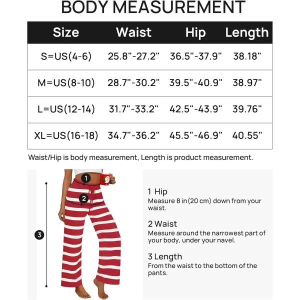imageZESICA Womens Casual Striped Wide Leg Pants Elastic Waist Drawstring Knit Loose Soft Pajama Lounge Pants Fall ClothesRed