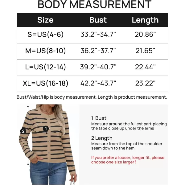 imageZESICA Womens Long Sleeve Striped Sweaters Crewneck Ribbed Knit Shirts 2024 Fall Trendy Pullover TopsKhaki
