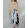 imageZESICA Womens Button Down Shirts 2025 Smocked Cuffed Solid Lantern Long Sleeve Blouse Fall Fashion Casual TopsApricot