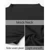 imageZESICA Womens 2 Piece Outfits Set 2025 Casual Long Sleeve Ruched Fitted Crop Top Wide Leg Pants Knit Lounge SetsBlack