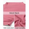 imageZESICA Womens 2 Piece Outfits Set 2025 Casual Long Sleeve Ruched Fitted Crop Top Wide Leg Pants Knit Lounge SetsPink