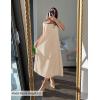 imageZESICA Womens 2025 Summer Boho Sleeveless Maxi Dress Spaghetti Straps Casual Flowy A Line Beach Party Long DressesApricot