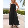 imageZESICA Womens 2025 Summer Boho Sleeveless Maxi Dress Spaghetti Straps Casual Flowy A Line Beach Party Long DressesBlack