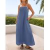 imageZESICA Womens 2025 Summer Boho Sleeveless Maxi Dress Spaghetti Straps Casual Flowy A Line Beach Party Long DressesDusty Blue
