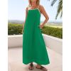 imageZESICA Womens 2025 Summer Boho Sleeveless Maxi Dress Spaghetti Straps Casual Flowy A Line Beach Party Long DressesGreen