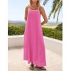 imageZESICA Womens 2025 Summer Boho Sleeveless Maxi Dress Spaghetti Straps Casual Flowy A Line Beach Party Long DressesHot Pink