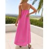 imageZESICA Womens 2025 Summer Boho Sleeveless Maxi Dress Spaghetti Straps Casual Flowy A Line Beach Party Long DressesHot Pink