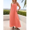 imageZESICA Womens 2025 Summer Boho Sleeveless Maxi Dress Spaghetti Straps Casual Flowy A Line Beach Party Long DressesPeach