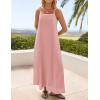 imageZESICA Womens 2025 Summer Boho Sleeveless Maxi Dress Spaghetti Straps Casual Flowy A Line Beach Party Long DressesPink