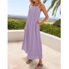 imageZESICA Womens 2025 Summer Boho Sleeveless Maxi Dress Spaghetti Straps Casual Flowy A Line Beach Party Long DressesPurple