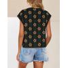 imageZESICA Womens Summer Floral Knit Tops Cap Sleeve Crew Neck Casual Comfy Sweaters 2025 Trendy Clothes OutfitsBlack