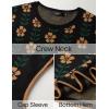 imageZESICA Womens Summer Floral Knit Tops Cap Sleeve Crew Neck Casual Comfy Sweaters 2025 Trendy Clothes OutfitsBlack
