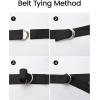 imageZESICA Womens 2025 Summer Boho Button Midi Dresses Casual V Neck Flutter Sleeve Belted Long Dresses with PocketsBlack