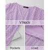imageZESICA Womens 2025 Summer Short Sleeve Maxi Dress Casual V Neck Hollow Out Eyelet Ruffle Swing A Line Long DressesLight Purple