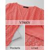 imageZESICA Womens 2025 Summer Short Sleeve Maxi Dress Casual V Neck Hollow Out Eyelet Ruffle Swing A Line Long DressesPeach