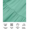 imageZESICA Womens Summer Casual Flutter Short Sleeve Crew Neck Solid Color Smocked Tiered A Line Flowy Beach Midi DressAqua