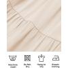 imageZESICA Womens Summer Casual Flutter Short Sleeve Crew Neck Solid Color Smocked Tiered A Line Flowy Beach Midi DressBeige