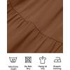 imageZESICA Womens Summer Casual Flutter Short Sleeve Crew Neck Solid Color Smocked Tiered A Line Flowy Beach Midi DressBrown