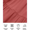 imageZESICA Womens Summer Casual Flutter Short Sleeve Crew Neck Solid Color Smocked Tiered A Line Flowy Beach Midi DressCoral