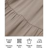 imageZESICA Womens Summer Casual Flutter Short Sleeve Crew Neck Solid Color Smocked Tiered A Line Flowy Beach Midi DressKhaki
