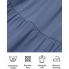 imageZESICA Womens Summer Casual Flutter Short Sleeve Crew Neck Solid Color Smocked Tiered A Line Flowy Beach Midi DressNavy