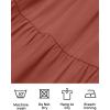 imageZESICA Womens Summer Casual Flutter Short Sleeve Crew Neck Solid Color Smocked Tiered A Line Flowy Beach Midi DressRust