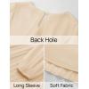 imageZESICA Womens Fall Long Sleeve Dresses 2025 Casual Crewneck Chiffon Swing Pleated A Line Cocktail Party Midi DressApricot