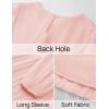 imageZESICA Womens Fall Long Sleeve Dresses 2025 Casual Crewneck Chiffon Swing Pleated A Line Cocktail Party Midi DressLight Pink