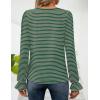 imageZESICA Womens Puff Long Sleeve Square Neck Shirts Fall Causal Trendy Tunic TopsGreen