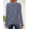 imageZESICA Womens Puff Long Sleeve Square Neck Shirts Fall Causal Trendy Tunic TopsNavy