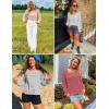 imageZESICA Womens Puff Long Sleeve Square Neck Shirts Fall Causal Trendy Tunic TopsYellow