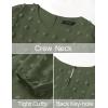 imageZESICA Womens Springl Long Sleeve Maxi Dresses Casual Crew Neck Swiss Dot Tiered Flowy A Line Wedding Guest DressArmy Green