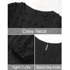imageZESICA Womens Springl Long Sleeve Maxi Dresses Casual Crew Neck Swiss Dot Tiered Flowy A Line Wedding Guest DressBlack