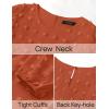 imageZESICA Womens Springl Long Sleeve Maxi Dresses Casual Crew Neck Swiss Dot Tiered Flowy A Line Wedding Guest DressBrick Red