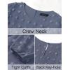 imageZESICA Womens Springl Long Sleeve Maxi Dresses Casual Crew Neck Swiss Dot Tiered Flowy A Line Wedding Guest DressDusty Blue