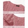 imageZESICA Womens Springl Long Sleeve Maxi Dresses Casual Crew Neck Swiss Dot Tiered Flowy A Line Wedding Guest DressDusty Pink