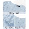 imageZESICA Womens Springl Long Sleeve Maxi Dresses Casual Crew Neck Swiss Dot Tiered Flowy A Line Wedding Guest DressLight Blue