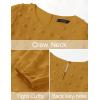 imageZESICA Womens Springl Long Sleeve Maxi Dresses Casual Crew Neck Swiss Dot Tiered Flowy A Line Wedding Guest DressMustard