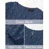 imageZESICA Womens Springl Long Sleeve Maxi Dresses Casual Crew Neck Swiss Dot Tiered Flowy A Line Wedding Guest DressNavy
